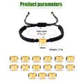 Gelang Huruf Inisial Emas 26Huruf Gelang Couple Gelang Tangan Rajut Tail Gelang Bracelet. 