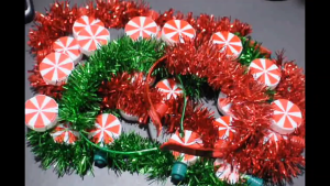 Cute Christmas Bulb Headband with Tinsel Light Disco Hair Hoop Novelty Garland Party Headdress Headwear Party Headpiece