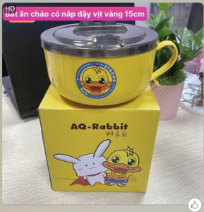 BÁT ĂN CHÁO MÌ PHỞ 2 lớp - Tô cháo giữ nhiệt có nắp và quai cầm chống nóng