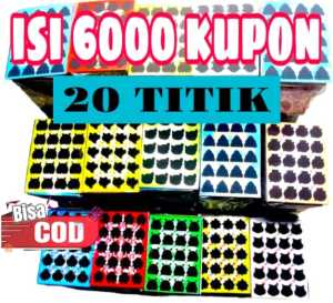 MAINAN ANAK GOSOKAN 20 TITIK MOTIF CAMPUR 6000 PCS KUPON SUDAH DI POTONG RAPIH