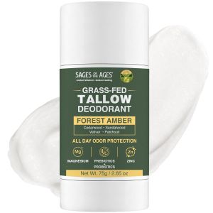 Grass-Fed Tallow Mineral Sunscreen SPF 50 — No White Cast Non-Nano Zinc Oxide Reef Safe UVA/UVB Water Resistant 80 Min Moisturizing & Soothing with Aloe Vera Face & Body