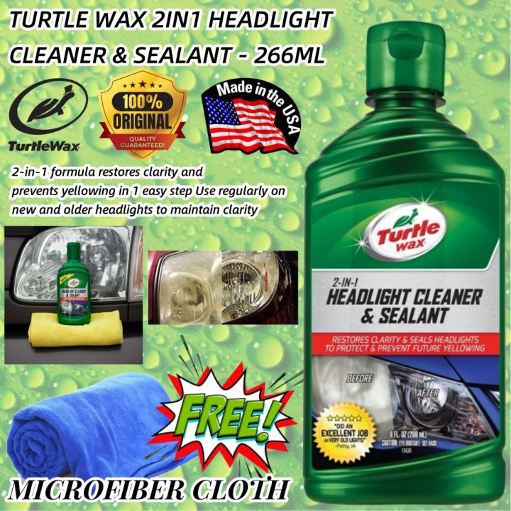 (100% ORIGINAL TURTLE WAX) Turtle Wax 2-in-1 Headlight Cleaner ...