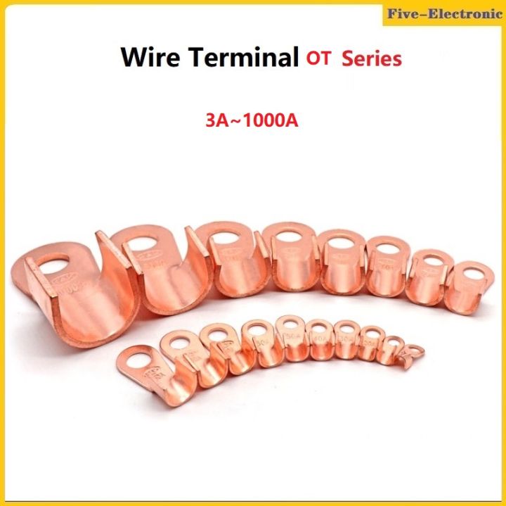 OT Type Copper Open Connecting Nose 3A 5A 10A 20A ~1000A Cable ...