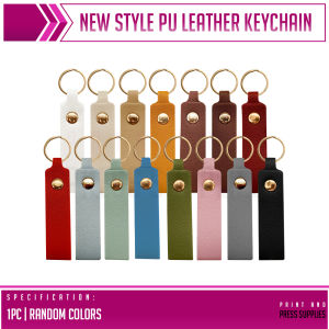 PP Supplies - (1PC) Random Colors New Style PU Leather Keychain – Stylish Everyday Accessory