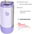 BOTTLE BOTTLE Kids Water Bottles 12 oz Insulated Water Bottles for School with Leak Proof Lid Double Wall Vacuum Stainless Steel Cup Keep Hot and Cold for Boys Girls Travel purple. 