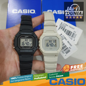 JAM TANGAN COUPLE ORIGINAL CASIO W 218H 1A WITH CASIO W 218HC 8A STANDARD - Hitam Dan Putih - Resin - Jamdunia / Jam dunia JD18 + JAM COUPLE ORIGINAL CASIO W-218H-1A WITH CASIO W-218HC-8A JAM TANGAN PASANGAN CASIO ORIGINAL