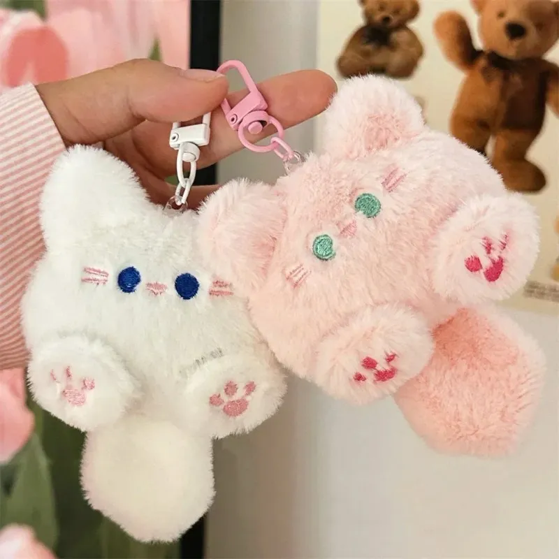 Cat Plushie Cartoon Keychain Plush Korean Style Cat Statue Key