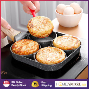 4-Hole Egg Frying Pan Non-stick Maifan Stone Omelet Pan Breakfast Maker