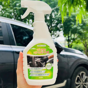 Chai Xịt Làm Sạch Nội Thất Xe GREEN CLEAN 500ml - Vệ Sinh Ghế Da Kính Ô Tô Khử Mùi Hiệu Quả - Tặng Khăn Lau