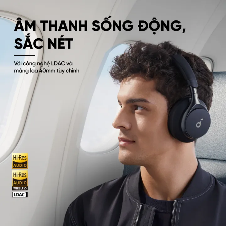 Tai nghe không dây chụp tai soundcore Space One | Âm thanh Hi-res | Giảm ồn 98% | 55 giờ phát nhạc | BigBuy360 - bigbuy360.vn Tai nghe không dây chụp tai soundcore Space One | Âm thanh Hi-res | Giảm ồn 98% | 55 giờ phát nhạc | BigBuy360 - bigbuy360.vn
