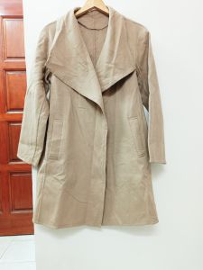 FS-J0020 Korean Style Trendy Coat Collar Long Sleeve Pocket Jacket 韩版长袖口袋显瘦外套宽松纯色开衫