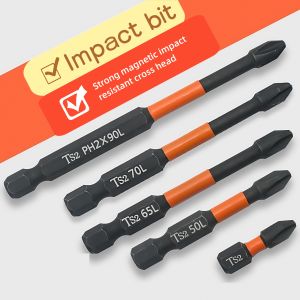 6PCS Black cyclone strong magnetic industrial grade electric screwdriver Hand drill extended high hardness cross head air screwdriver