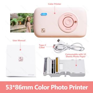 HPRT CP2100 Portable Photo Printer Portable Mini Color HD Bluetooth Wireless Connection Travel Photo Printer Permanent Retention