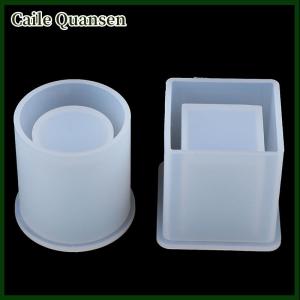 Caile Silicone Mold Pen Container Square Round Storage Holder Epoxy Resin Molds