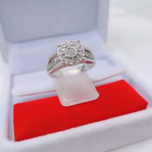 Cincin Silver Wanita Aksesoris Fashion Awet Tahan Lama Anti Karat Cocok Untuk Harian G9-3B