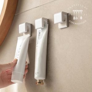 Classy Luxe Toothpaste Holder Rack Punch-Free Wall-Mounted Facial Cleanser Bathroom Wall Storage Wall Clip