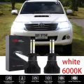 ชุดหลอดไฟหน้า LED 6000K สีขาว สําหรับ Toyota HILUX vigo 2005-2015 2 ชิ้น. 