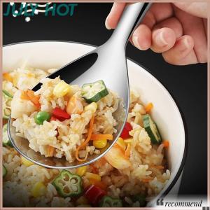 [JULYHOT] ช้อนข้าวสแตนเลสสตีล304ช้อนตักขนาดใหญ่จุได้เยอะช้อนตักอาหารหนาอเนกประสงค์ช้อนเสิร์ฟบุฟเฟ่ต์