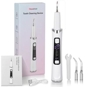 Electric Plaque Tartar Remover for Teeth Ultrasonic Tooth Cleaner Household Inter-Dental Pointed Cleaning Calculus Scaler Oral Care Set
