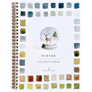 FFDWAA Beginner-Friendly Watercolor Workbook with Paint Brush With Color Palette Watercolor Paint Book Creative Art Crafts Painting Supplies for Kids Adults Teens