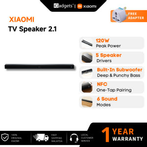 Xiaomi 120W TV Soundbar Speaker 2.1 |120W Power Home Theater Sound System 60W subwoofer Optical Coaxial HDMI | NFC Quick Pairing | 5 units speaker + Subwoofer | Bluetooth 5.4 TV Sound Bar
