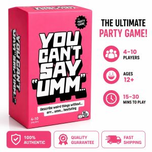 You Cant Say Umm Party Game 4-10 Players Ages 12+ 15-30 Mins to Play