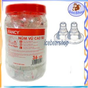 Hộp núm vú siêu mềm Silicone Fancy ( 36 cái/hộp) tương thích hầu hết bình cổ nhỏ
