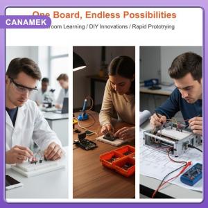 【CANAMEK】 Solderless Breadboard 400 Tie Point PCB Prototype Board And Jumper Wire Set For Maker Space Engineering Projects