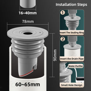 Silicone Drain Pipe Sealing Plug Sewer Deodorant Seal Cover Kitchen Washing Machine Dishwasher Drainage Basin Floor Drain Connector