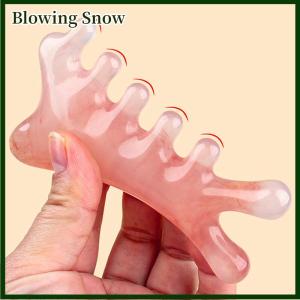 Blowing หวีพลาสติกสำหรับนวดเส้นผมแบบกว้างห้าชั้นเพื่อการบำบัดด้วยการฝังเข็มการไหลเวียนโลหิตหวีผมเรียบป้องกันไฟฟ้าสถิตย์