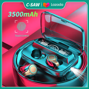 C-SAW M18 TWS Bluetooth 5.1 Earphones 5000mAh Charging Box Wireless Headphone 9D Stereo Sports Waterproof Earbuds Headsets with Microphone