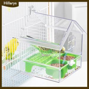 [Hillarys] Treo Vẹt trung chuyển ngăn chặn tán xạ chim ăn bát đa chức năng chim tắm Vẹt bồn tắm phụ kiện lồng chim