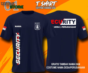 KAOS SECURITY - TSHIRT SECURITY SATPAM PENGAMANAN - COSTUME SATUAN - FULL COTTON 100& KETEBALAN 24S
