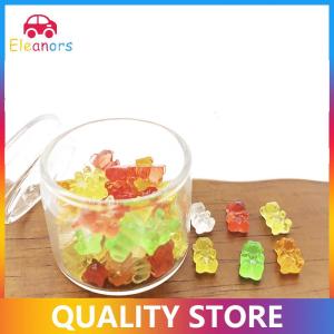 [Eleanor] 20Pcs Mini Resin Colorful Bear Ornaments DIY Crafts Dollhouse Candy Decoration