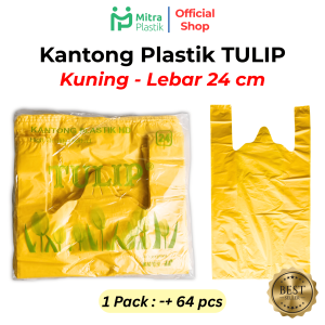 Kantong Plastik Tulip Kuning 24 35 40  / Kresek Packing Online Shop Tebal