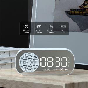 Speaker Bluetooth Jam Alarm Clock Digital LED Display With FM Radio