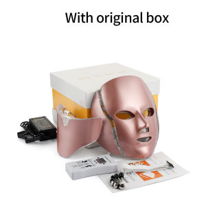 Hengfa Lina 7 Colors LED Facial Mask with Neck Face Care Treatment Beauty Photon Therapy Skin Rejuvenation SPA Anti Acne Wrinkles Removal