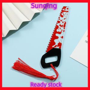 SQ Stationery [Flash Sale] ชุดธีมสยองขวัญสุดสร้างสรรค์1ชิ้นของขวัญที่คั่นหนังสือมีพู่อะคริลิคใส