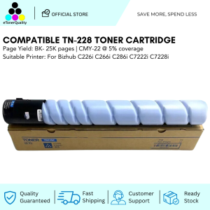 ETQ TN228 TN-228 Compatible Toner Cartridge For Bizhub C226i C266i C286i C7222i C7228i Models