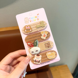 ( SET 4) Miếng Dán Tóc Mái Cho Bé Kẹp Tóc Găy Không Đau Phong Cách Hàn Quốc Dành Cho Bé Gái BK05