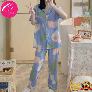 ENWEN Women Korean Lapel Polo Terno Pajama Set
