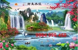 Tranh gạch 3d phong cảnh - phong thủy - YHB66