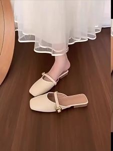 [Free Shipping] Womens 2025 New Stylish Closed-Toe Flat Sandals for Outdoor Wear Gentle and Super Soft Summer Fashionable Slippers