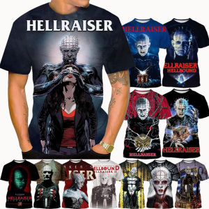 [Local Stock] VCC Summer Fashion Trend Creative 3D Printing Printed Horror Movie Hip-hop Casual Comfortable Printed Short Sleeved Shirt