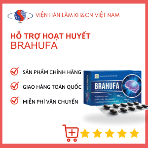 [ CHÍNH HÃNG - HỘP 30V] Sản phẩm hỗ trợ hoạt huyết BRAHUFAtăng cường tuần hoàn máu nãohạn chế các di chứng sau tai biến