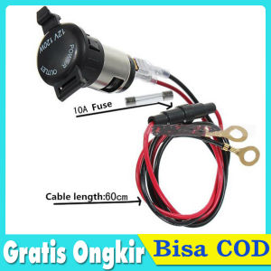 Soket Lighter Mobil Motor Soket Adaptor Charger Mobil Usb 12V Dengan Penutup Anti Air