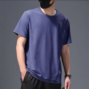 Ice Silk MenS Short Sleeve Summer Top Mesh Breathable MenS New Loose Sportswear Quick Dry Short Sleeve
