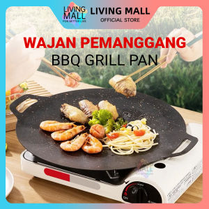 Wajan Pemanggang BBQ Grill Pan Anti Lengket / Alat Panggangan Bulat Serbaguna