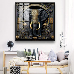 Bộ tranh 12 con giáp các con vật theo phong cách nghệ thuật Bắc Âu siêu độc lạ tranh tráng gương 5D cao cấp.