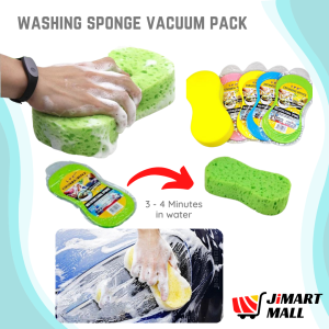 WASHING SPONGE VACUUM PACK Compressed Car Wash Home Care Multi Function Magic Sponge Span Basuh Cuci Kain Brush Living Kereta 汽车洗车清洁用品